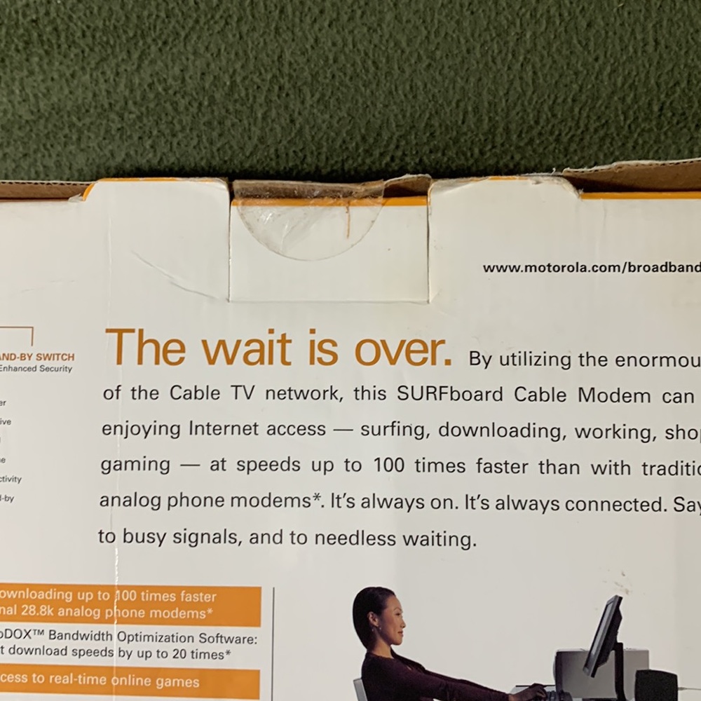 Motorola SURFboard cable modem. New in Box. Sealed. - Picture 3 of 4
